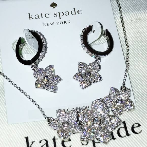 kate spade Jewelry - Kate Spade Flower Necklace Earrings 🎉Host Pick🎉